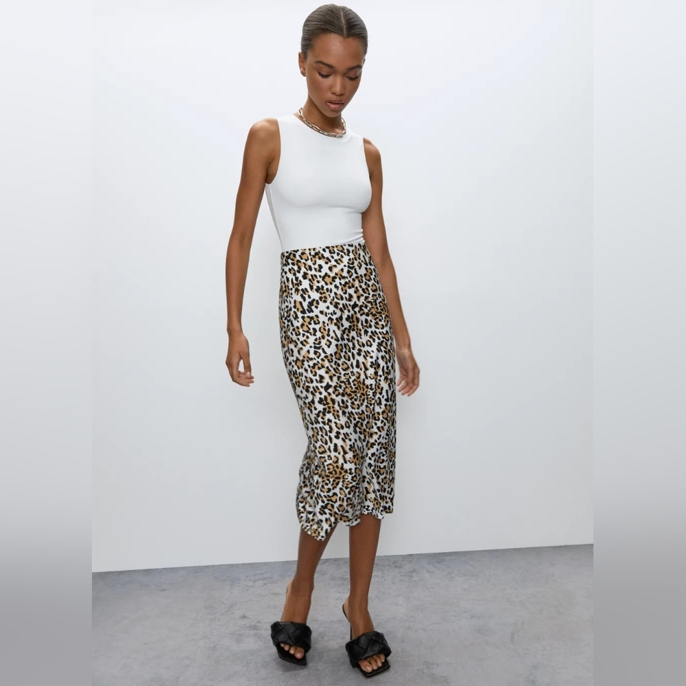 aritzia leopard slip skirt Babaton